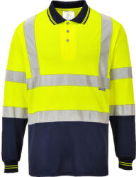 Portwest S279 Kéttónusú hosszú ujjú pólóing Sárga/Navy - 4XL (S279YNR4XL)