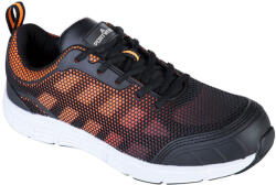 Portwest FT15 Steelite Tove Trainer S1P Fekete / Narancs - 39 (FT15BKO39)