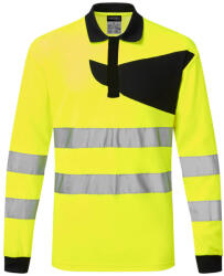 Portwest PW220 PW2 Hi-Vis hosszú ujjú pólóing Sárga/Fekete - XXL (PW220YBRXXL)