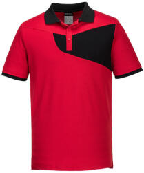 Portwest PW210 PW2 Pólóing S/S Piros/Fekete - M (PW210RBKM)