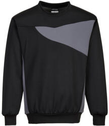 Portwest PW273 PW2 Crew Neck pulóver Fekete/Szürke - S (PW273BZRS)