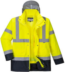 Portwest S471 Hi-Vis 4 az 1-ben Contrast Traffic kabát Sárga/Navy - XL (S471YNRXL)