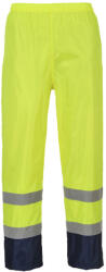 Portwest H444 Hi-Vis Classic Contrast esőnadrág Sárga/Navy - 3XL (H444YNRXXXL)
