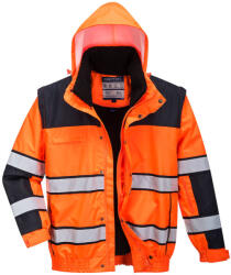 Portwest C466 Hi-Vis Classic Bomber dzseki Narancs/Fekete - 4XL (C466OBR4XL)