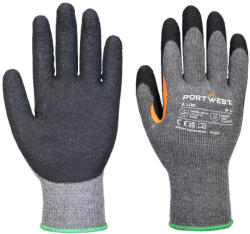 Portwest A106 Grip 10 Latex megerősített hüvelykujjas kesztyű (12 pár) Szürke / Fekete - XXL (A106G8RXXL)