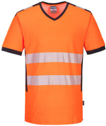 Portwest PW310 PW3 Hi-Vis V-nyakú póló Narancs/Fekete - S (PW310OBRS)