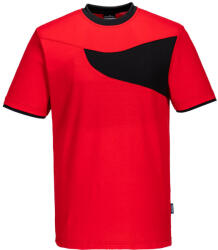 Portwest PW211 PW2 Póló S/S Piros/Fekete - L (PW211RBKL)