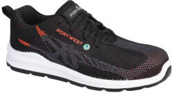 Portwest FC06 Eco Fly Composite Trainer S1PS SR FO Fekete / Piros - 43 (FC06BKD43)