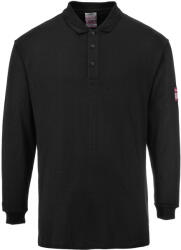 Portwest FR10 Lángálló antisztatikus hosszú ujjú póló Fekete - 4XL (FR10BKR4XL)