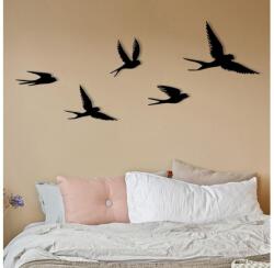 Asir KÉSZLET 5x Fali dekoráció madarak fém 279ENZ2593 (AS1954)