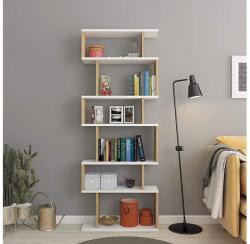 ASIR GROUP Könyvespolc BATES 160x60 cm fehér/tölgy 935CMN1173 (AS1937)