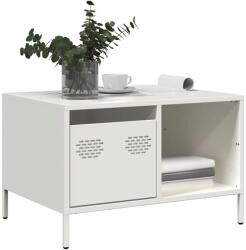 vidaXL fehér hidegen hengerelt acél dohányzóasztal 68, 5 x 50 x 43, 5 cm (851285)