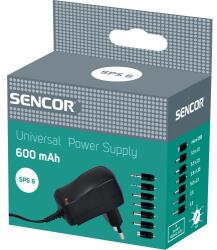 Sencor Univerzális tápegység 7 kimeneti csatlakozóval, 600 mAh, SPS 6