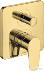 Hansgrohe AXOR Citterio M falsík alatti kád/zuhany csaptelep biztonsági kombinációval, alaptest nélkül, polírozott arany hatású 34427990 (34427990)