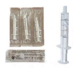  Fecskendő 2részes 5 ml PVC latexmentes, Luer-slip csatlakozással, 100 darabos