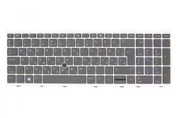 HP EliteBook 755 G5, 850 G5, ZBook 15u G5, G6 gyári új magyar, háttér világításos ezüst keretes billentyűzet trackpointtal