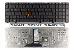 HP EliteBook 8760w, 8770w gyári új magyar billentyűzet keret nélküli (701454-211, 701977-211)