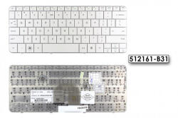 HP Pavilion DV2-1000, DV2-1100, DV2-1200 US angol fehér billentyűzet, 512161-B31