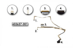 HP Pavilion DV6-3000, DV6T-3000, DV6Z-3000 sorozatú gyári új LCD kijelző kábel (603657-001)