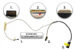 HP 250 G4, 250 G5 gyári új LCD kijelző kábel (813943-001) LVDS - NO TS
