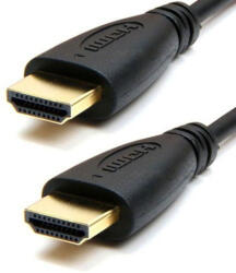 Wiretek HDMI összekötő kábel 2m Apa-Apa - nagy felbontású kép- és hangátvitel, erős csatlakozók, megbízható jelminőség dokkolóhoz, monitorhoz és laptophoz, PC-hez