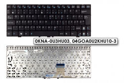 ASUS EEEPC 1000HE MAGYAR fekete laptop billentyűzet, 04GOA0U2KHU10-3