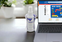 Laptophardware kijelző tisztító szett, 60ml folyadék törlőkendővel