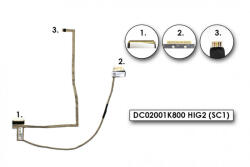 Samsung NP350V5C, NP355V5C, NP365E5C gyári új LCD kijelző kábel (DC02001K800)
