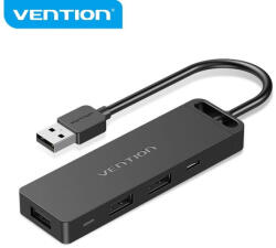 Vention USB 2.0 | 3x USB | TF | SD | Micro USB-B HUB | 0.15m | fekete