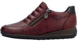 RIEKER Pantofi dama, Rieker, 44268-35-Bordo, casual, piele naturala, impermeabil, cu talpa joasa, bordo (Marime: 37)