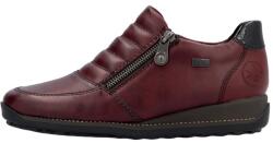 RIEKER Pantofi dama, Rieker, 44268-35-Bordo, casual, piele naturala, impermeabil, cu talpa joasa, bordo (Marime: 38)
