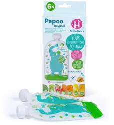 Petite&mars Papoo Original tasak bébiételekhez, elefánt, 6 db