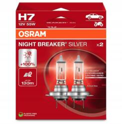 OSRAM H7 12V 55W PX26d NIGHT BREAKER SILVER akár +100%-kal erősebb fény 64210NBS-2HB (1 pár/ 2 db! ) (64210NBS-2HB)