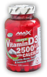 Amix Nutrition Super Vitamin D3 2500NE kalciummal 120cps