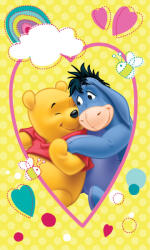 Jerry Fabrics Disney Micimackó Smile kéztörlő, arctörlő, törölköző 30x50cm (JFK038239)