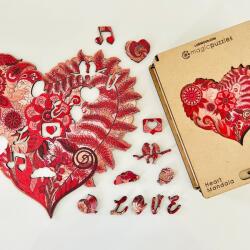 Lubiwood Szív mandala fa puzzle (mp-heartmandala-a4)