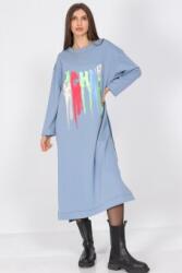 RohBoutique Rochie midi oversize cu detalii pictate Albastru Roh DR4695