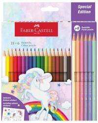 Faber-Castell Creioane colorate 18+6 culori Faber Castell, Unicorni, FC111221 (FC111221)