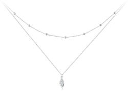 BeSpecial Colier argint dublu cu melc de mare (CZT0124)