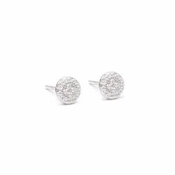 ElectraStore Cercei Argint Round Incrustati Cu Cristale Zirconia (C2646)