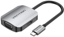 Vention USB-C -> HDMI/VGA (0, 15m Szürke Aluminum Ötvözet) konverter (TDIHB) - digital24