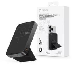 DEVIA ST395772 Extreme Speed Series 3in1 Magnetic vezeték nélküli PD 20W 10.000 mAh powerbank (fekete) (ST395772) (ST395772)