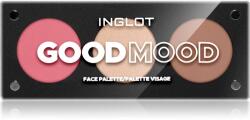 Inglot Face Palette fehérítő, bronzosító és arcpirosító árnyalat Good Mood 7 g