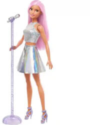 Mattel Barbie popsztár baba mikrofonnal és rózsaszín hajjal (JCW42) - jatekbirodalom