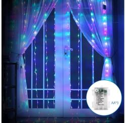Aigostar Instalație LED de Crăciun de exterior Aigostar 100xLED/8 funcții 3xAA 4x1m IP44 multicolor (AI1354)