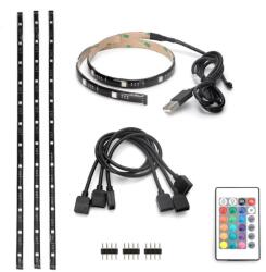 Aigostar SET 4x bandă LED RGB dimabilă 0, 5m LED/2, 5W/5V IP65 Aigostar + telecomandă (AI0220)