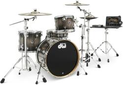 DWe 4-Piece Candy Black Burst Over Curly Maple Exotic Kit