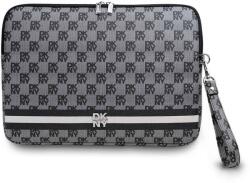 DKNY PU Leather Checkered Pattern and Stripe 13/14" Black (DKCS14PVSHLK)