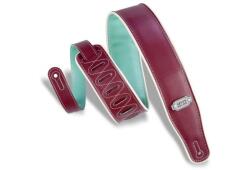 Levy's M26VCP-BRG_SEA Gitárpánt, kétoldalú, világos szélek, vinyl, 7cm széles, 109-142cm hosszú, burgundy-tenger (M26VCP-BRG_SEA)