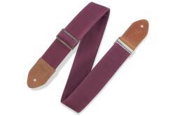 Levy's M7WC-BRG Gitárpánt, viaszolt textil, 5cm széles, 91-152cm hosszú, burgundi vörös (M7WC-BRG)